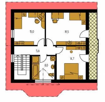 Mirror image | Floor plan of second floor - KLASSIK 108